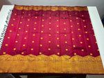 Load image into Gallery viewer, Classic Maroon Bridal Elegance Kanchipuram Handloom Silk Saree SS28063
