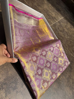 Load image into Gallery viewer, Pastel Lavender Bridal Elegance Kanchipuram Handloom Silk Saree SS26872
