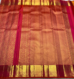 Load image into Gallery viewer, Classic Pinkish Orange 2gm Zari Bridal Elegance Kanchipuram Handloom Silk Saree SS25267
