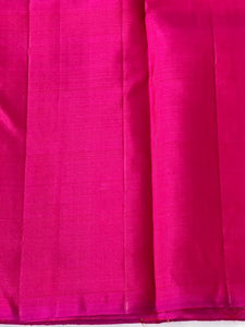 Classic Pastel Pink & Deep Pink 1gm Zari Elegance Kanchipuram Handloom Silk Saree SS23627