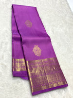 Load image into Gallery viewer, Classic Lavender Pink 2gm Zari Kanchipuram Handloom Silk Saree SS25573

