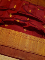 Load image into Gallery viewer, Classic Brick Red 2gm Zari Bridal Elegance Kanchipuram Handloom Silk Saree SS25917
