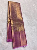 Load image into Gallery viewer, Classic Rose Gold 2gm Zari Bridal Elegance Kanchipuram Handloom Silk Saree SS28684

