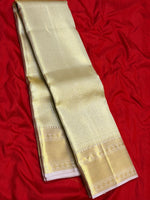 Load image into Gallery viewer, Classic Shimmer Gold 2gm Zari Brocade Tissue Bridal Elegance Kanchipuram Handloom Silk Saree SS26659

