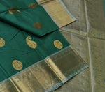 Load image into Gallery viewer, Classic Jade Green &amp; Silver Grey 2gm Zari Kanchipuram Handloom Silk Saree SS26603
