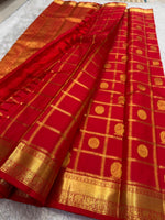 Load image into Gallery viewer, Classic Scarlet Red Bridal Elegance Kanchipuram Handloom Silk Saree SS27864
