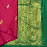 Load image into Gallery viewer, Classic Ruby Pink &amp; Forest Green Elegance Kanchipuram Handloom Silk Saree SS27376
