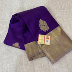 Load image into Gallery viewer, Classic Deep Violet  Kanchipuram Handloom Silk Saree SS26392

