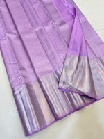 Load image into Gallery viewer, Classic Lavender 2gm Zari Bridal Elegance Kanchipuram Handloom Silk Saree SS24365
