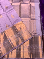 Load image into Gallery viewer, Classic Mauve 2gm Zari Bridal Elegance Kanchipuram Handloom Silk Saree SS24758
