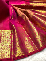 Load image into Gallery viewer, Classic Ruby Pink 2gm Zari Elegance Kanchipuram Handloom Silk Saree SS23557
