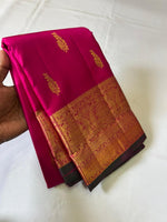 Load image into Gallery viewer, Classic Glow Pink 2gm Zari Elegance Kanchipuram Handloom Silk Saree SS24083
