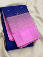 Load image into Gallery viewer, Classic Royal Blue &amp; Fuchsia Pink Elegance Kanchipuram Handloom Silk Saree SS28636
