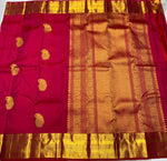 Load image into Gallery viewer, Classic Ruby Pink 2gm Zari Elegance Kanchipuram Silk Saree SS24014
