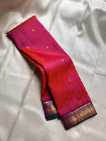 Load image into Gallery viewer, Dark Cerise Pink &amp; Purple Elegance Kanchipuram Handloom Silk Saree SS25390
