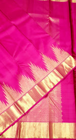 Load image into Gallery viewer, Classic Bright Pink Fancy Silk Temple Border Kanchipuram Handloom Silk Saree SS25643

