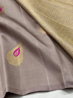 Load image into Gallery viewer, Classic Pastel Cocoa 2gm Zari Elegance Kanchipuram Handloom Silk Saree SS25265
