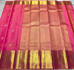 Load image into Gallery viewer, Classic Pink 2gm Zari Elegance Kanchipuram Handloom Silk Saree SS25452
