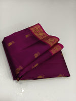 Load image into Gallery viewer, Classic Berry Plum &amp; Deep Pink 2gm Zari Elegance Kanchipuram Handloom Silk Saree SS23589
