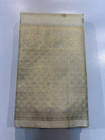 Load image into Gallery viewer, Classic Butter Cream Bridal Elegance Kanchipuram Handloom Silk Saree SS23836
