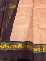 Load image into Gallery viewer, Classic Pastel Cocoa &amp; Coffee Brown 2gm Zari Elegance Kanchipuram Handloom Silk Saree SS25306
