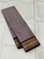 Load image into Gallery viewer, Pastel Cocoa &amp; Dark Chocolate Elegance Kanchipuram Handloom Silk Saree SS24460
