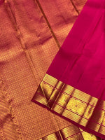 Load image into Gallery viewer, Classic Ruby Pink 2gm Zari Elegance Kanchipuram Handloom Silk Saree SS27499
