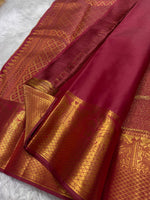 Load image into Gallery viewer, Classic Berry Plum Pink Bridal Elegance Kanchipuram Handloom Silk Saree SS26224
