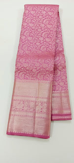 Load image into Gallery viewer, Classic Pastel Pink Silver Zari Elegance Kanchipuram Handloom Silk Saree SS24241
