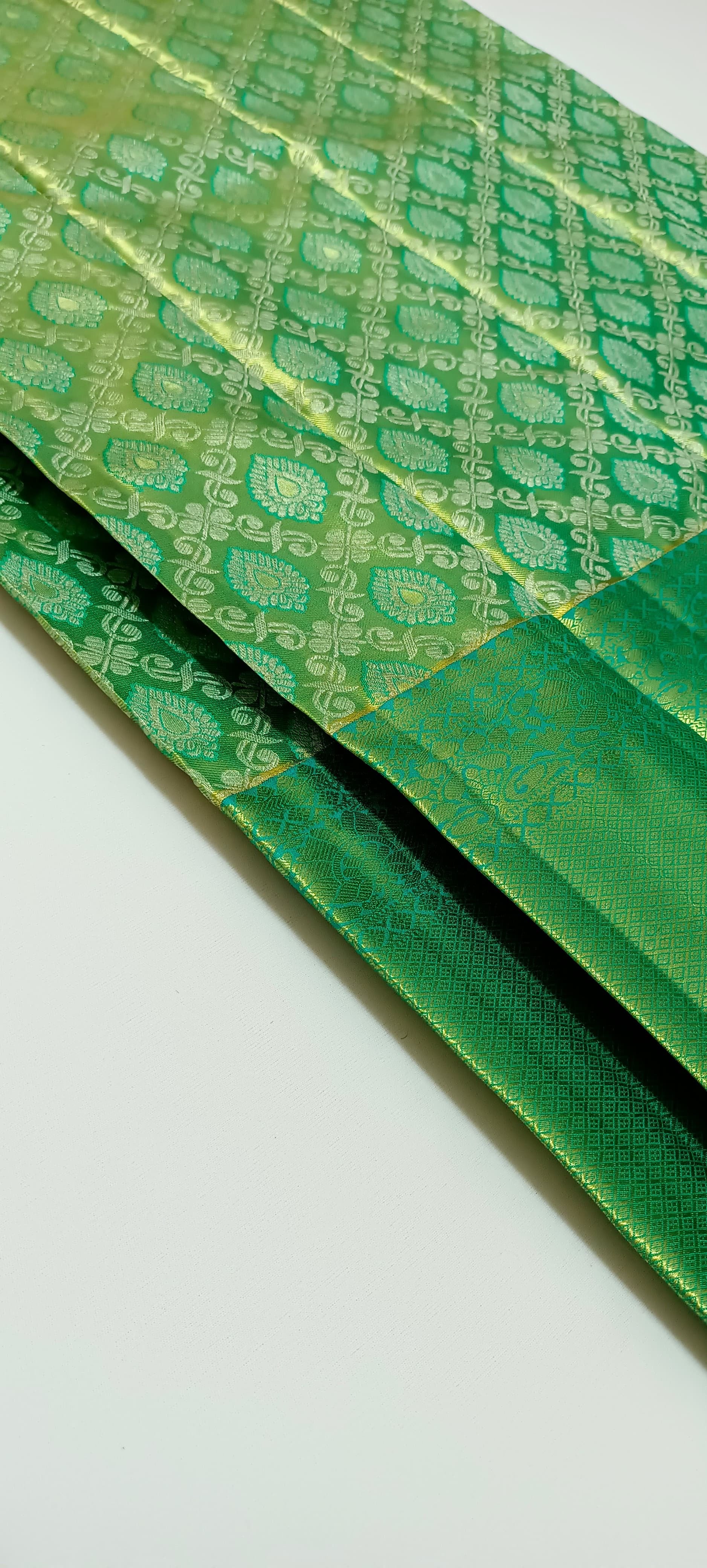 Classic Sea Green Elegance Kanchipuram Handloom Silk Saree SS24818