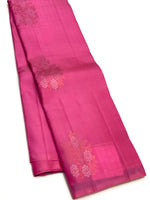 Load image into Gallery viewer, Classic Pink &amp; Plum 1gm Zari Elegance Kanchipuram Handloom Silk Saree SS23548
