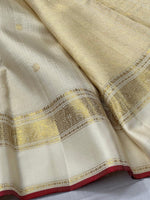 Load image into Gallery viewer, Classic White 2gm Zari Kanchipuram Handloom Silk Saree SS26014
