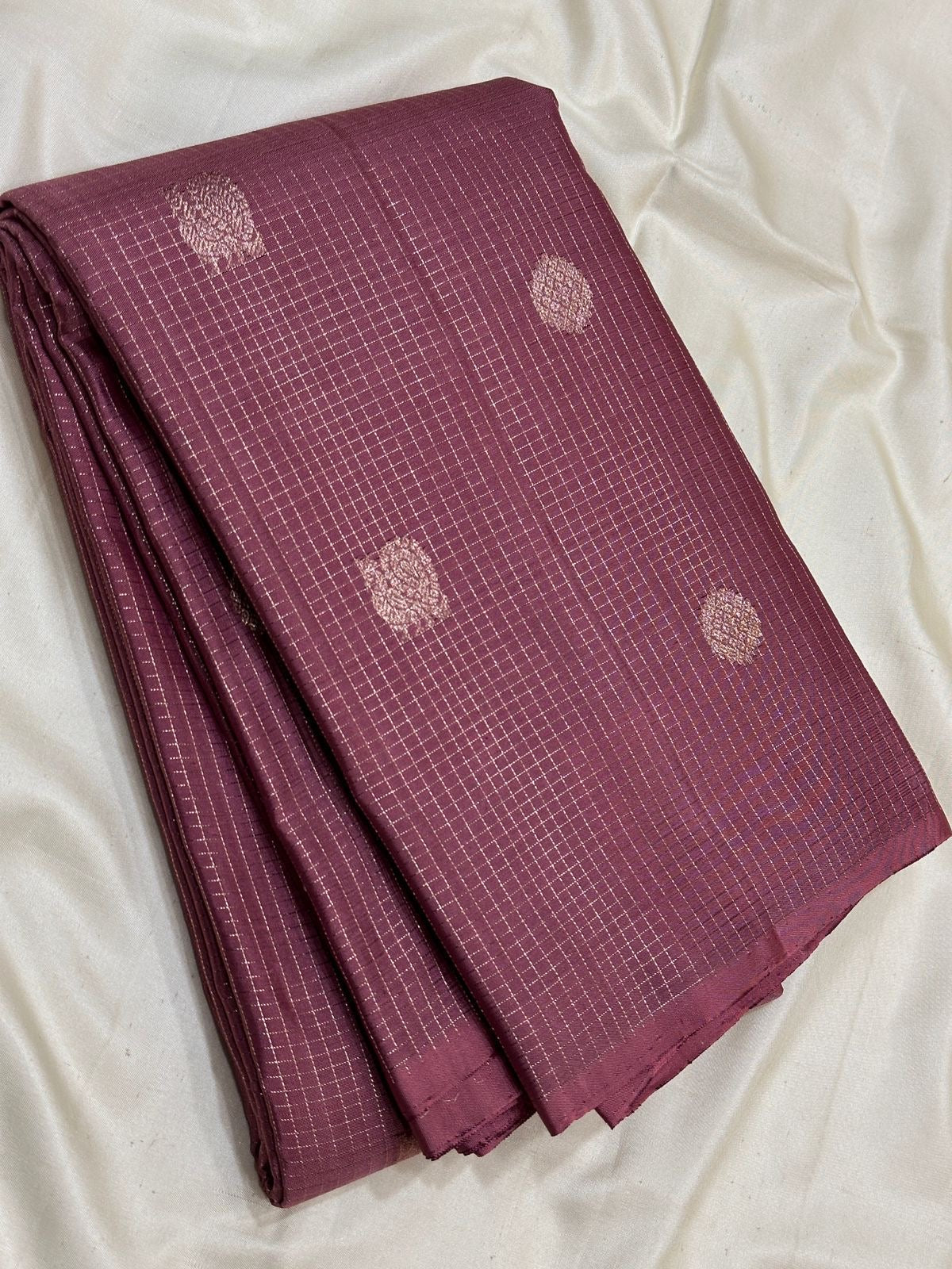 Classic Berry Plum & Lime Green Kanchipuram Handloom Silk Saree SS26041