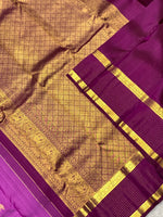 Load image into Gallery viewer, Classic Magenta &amp; Purple Pink 2gm Zari Elegance Kanchipuram Silk Saree SS24012
