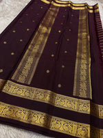 Load image into Gallery viewer, Classic Brick Orange &amp; Dark Espresso Coffee Brown 2gm Zari Beldari Kanchipuram Handloom Silk Saree SS26422
