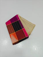 Load image into Gallery viewer, Classic Multicolor Beige 2gm Zari 8 Kol Elegance Kanchipuram Handloom Silk Saree SS26962
