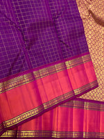 Load image into Gallery viewer, Classic Violet &amp; Rose Red 2gm Zari Kanchipuram Handloom Silk Saree SS26245
