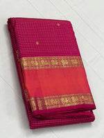 Load image into Gallery viewer, Classic Ruby Pink 2gm Zari Thread Work Kanchipuram Handloom Silk Saree SS26020
