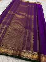 Load image into Gallery viewer, Classic Teal Blue &amp; Vadamalli Elegance Kanchipuram Handloom Silk Saree SS25389
