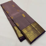 Load image into Gallery viewer, Classic Cocoa Chocolate &amp; Eminence Purple 2gm Zari Kanchipuram Handloom Silk Saree SS26054
