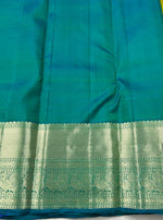 Load image into Gallery viewer, Classic Spring Green &amp; Ice Blue 2gm Zari Elegance Kanchipuram Handloom Silk Saree SS25311
