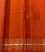 Load image into Gallery viewer, Classic Champagne &amp; Burnt Orange 2gm Zari Elegance Kanchipuram Handloom Silk Saree SS28433
