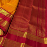 Load image into Gallery viewer, Classic Mango Yellow &amp; Crimson Red 2gm Zari Elegance Kanchipuram Handloom Silk Saree SS28232

