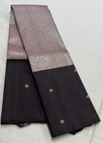 Load image into Gallery viewer, Classic Cocoa &amp; Mud Brown 2gm Zari Elegance Kanchipuram Handloom Silk Saree SS25201
