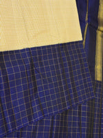 Load image into Gallery viewer, Classic Oatmeal Beige Pink &amp; Blue 2gm Zari Elegance Kanchipuram Handloom Silk Saree SS27364

