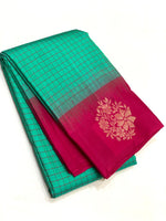 Load image into Gallery viewer, Sea Green &amp; Reddish Pink Elegance Kanchipuram Handloom Silk Saree SS23541
