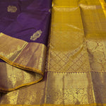 Load image into Gallery viewer, Classic Vadamalli &amp; Golden Mustard 1gm Zari Bridal Elegance Kanchipuram Handloom Silk Saree SS23691
