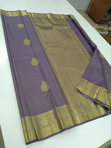 Pastel Lavender Elegance Kanchipuram Handloom Silk Saree SS25261