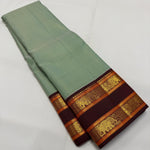 Load image into Gallery viewer, Classic Fern Green &amp; Maroon Korvai Vaira Oosi 2gm Zari Kanchipuram Handloom Silk Saree SS26056
