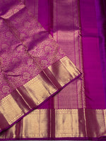 Load image into Gallery viewer, Classic Deep Magenta Pink 2gm Zari Bridal Elegance Kanchipuram Handloom Silk Saree SS28198
